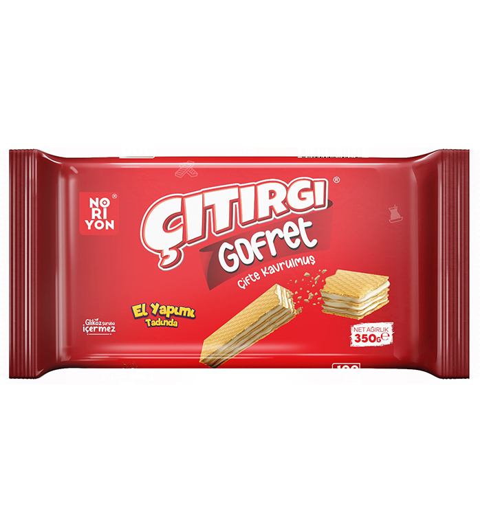 Noriyon Çıtırgı Gofret Çifte Kavrulmuş 350gr (18 li)
